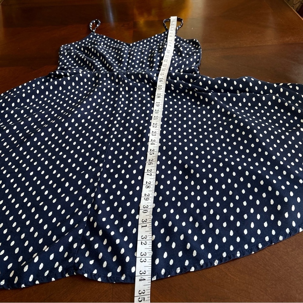 Gap | Navy Polka Dot Fit and Flare Mini Dress - Picture 10 of 13